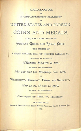 Coins and Medals;