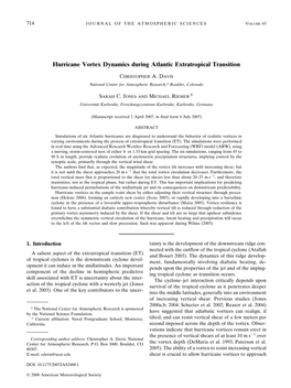 Hurricane Vortex Dynamics During Atlantic Extratropical Transition