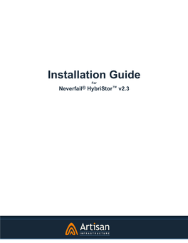 Installation Guide for Neverfail Hybristor V2.3