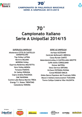 Campionato Italiano Serie a Unipolsai 2014/15