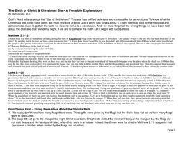 The Birth of Christ & Christmas Star- a Possible Explanation