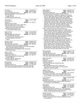 VSCNA Registry April 24, 2009 Page 1 of 20