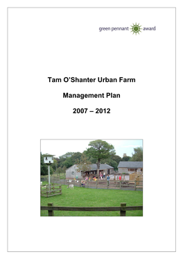 Tam O'shanter Urban Farm Management Plan 2007 – 2012