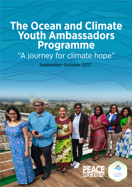 The Ocean and Climate Youth Ambassadors Programme “A Journey for Climate Hope” September-October 2017
