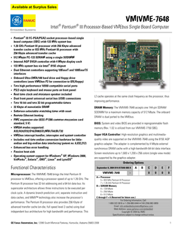 VMIVME-7648 Intel® Pentium® III Processor-Based Vmebus Single Board Computer