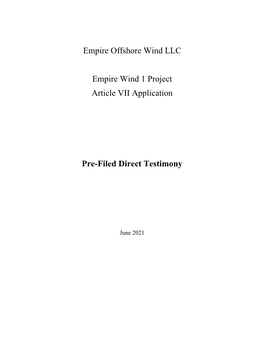 Empire Offshore Wind LLC Empire Wind 1 Project Article VII