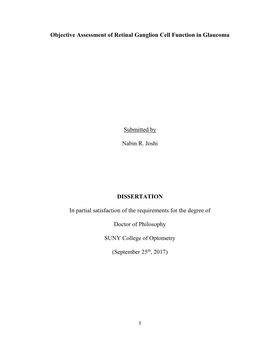 Objective Assessment of Retinal Ganglion Cell Function in Glaucoma
