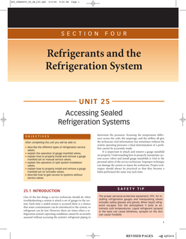 Refrigerants and the Refrigeration System