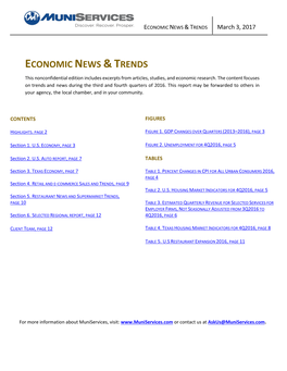 Economic News & Trends