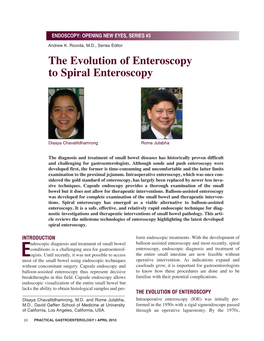 Endoscopic Technique for Diag- Nostic Investigations and Therapeutic Interventions of Small Bowel Pathology