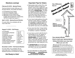 Elections Coming! Get Ready to Vote! Important Tips for Voters