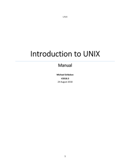 Introduction to UNIX Manual