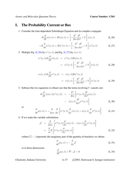 L the Probability Current Or Flux