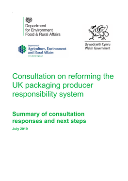 Reforming the UK Packaging Producer Responsibility System: Summary