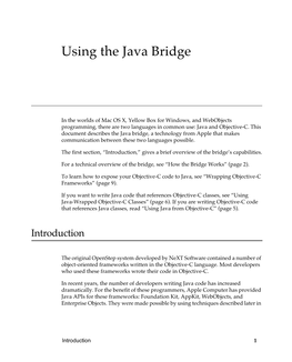 Using the Java Bridge