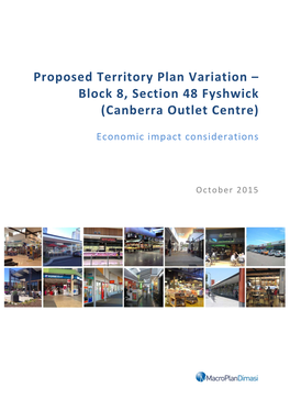 Canberra Outlet Centre Economic Impact