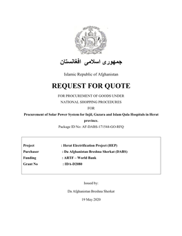 Request for Quote