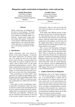 Hungarian Copula Constructions in Dependency Syntax and Parsing