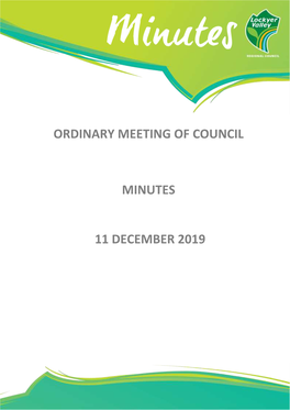 Ordinary Meeting of Council Minutes 11 December 2019