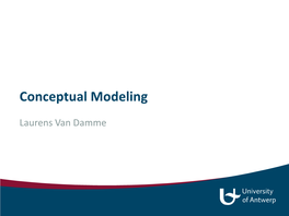 Conceptual Modeling