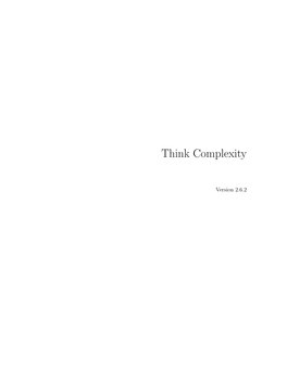 Think Complexity: Exploring Complexity Science in Python