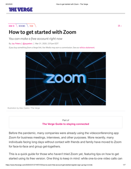 How to Get Started with Zoom - the Verge