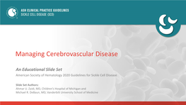 Managing Cerebrovascular Disease