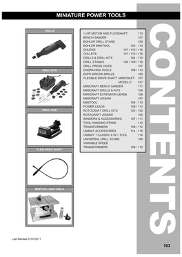 Miniature Power Tools C