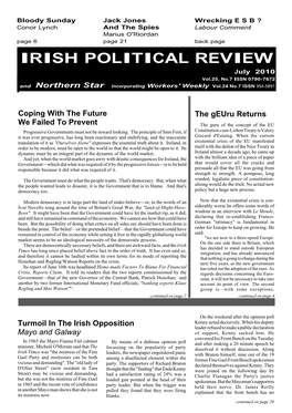 Irish Political Review, July 2010