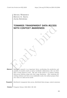 Towards Transparent Data Access with Context Awareness