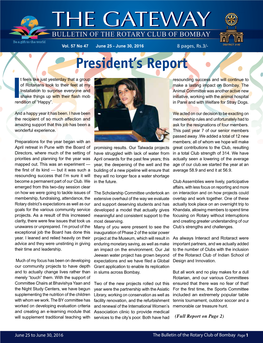 President's Report