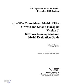 CFAST – Consolidated Model of Fire Growth and Smoke Transport (Version 6) Software Development and Model Evaluation Guide