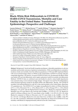 Transmission, Mortality and Case Fatality in the United States: Translational Epidemiologic Perspective and Challenges