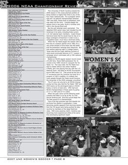 2005 Women's Soccer Brochure
