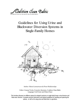 Guidelines for Using Urine and Blackwater Diversion Systems in Single-Family Homes