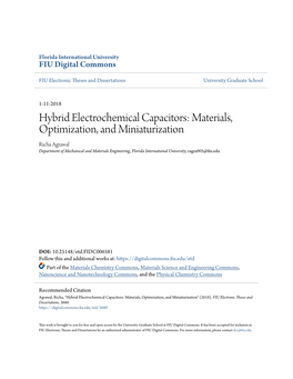 Hybrid Electrochemical Capacitors