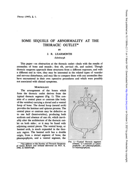 Some Sequels of Abnormality at the Thoracic Outlet* by J