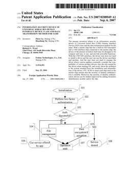 (12) Patent Application Publication (10) Pub. No.: US 2007/0208949 A1 Lu Et Al