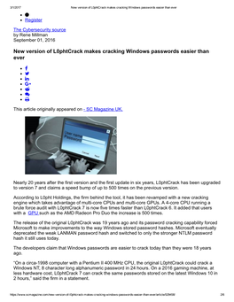 New Version of L0phtcrack Makes Cracking Windows Passwords Easier Than Ever  Register