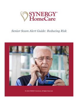 Senior Scam Alert Guide: Reducing Risk