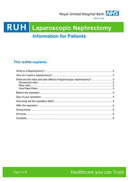 Laparoscopic Nephrectomy