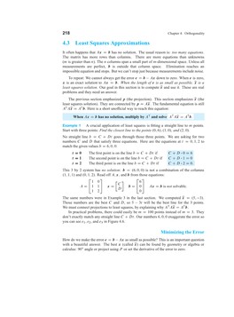 4.3 Least Squares Approximations