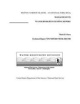 BOHA Water Resources Scoping Report