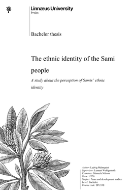 The Ethnic Identity of the Sami People