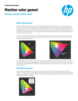 Monitor Color Gamut What Does “Percent of NTSC” Mean?