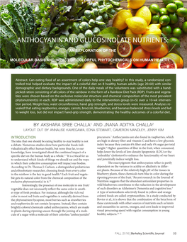 Anthocyanin and Glucosinolate Nutrients