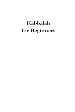 Kabbalah-For-Beginners.Pdf