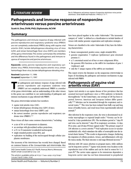 Pathogenesis of Equine Viral Arteritis Virus