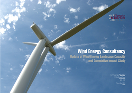 Wind Energy Consultancy Update of Wind Energy Landscape Capacity and Cumulative Impact Study