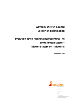 Waveney District Council Local Plan Examination Evolution Town